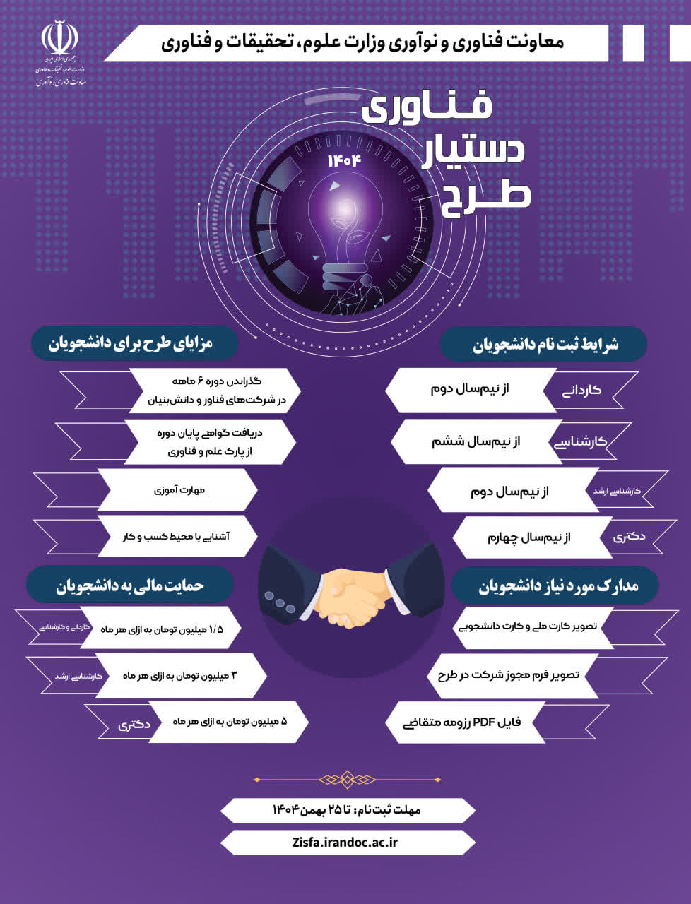 فراخوان دستیار فناوری